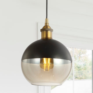 Amaryllis 7.5" Adjustable Drop Globe Metal/Glass LED Pendant