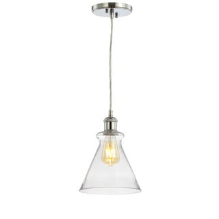 Alstroemeria 7.5" Adjustable Drop Metal/Glass LED Pendant