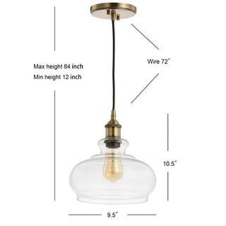 Bellflower Adjustable Drop Metal/Glass LED Pendant