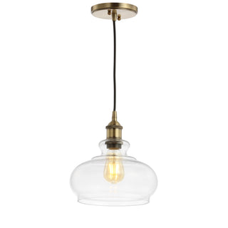 Bellflower Adjustable Drop Metal/Glass LED Pendant