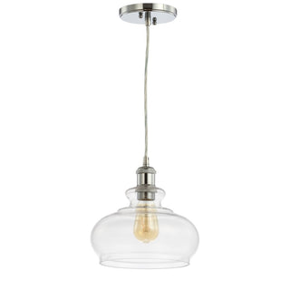 Bellflower Adjustable Drop Metal/Glass LED Pendant