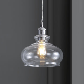 Bellflower Adjustable Drop Metal/Glass LED Pendant