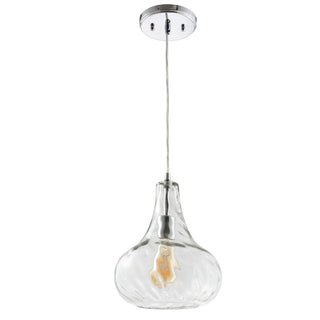 Raymy 9" Adjustable Metal/Glass LED Pendant