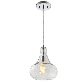 Raymy 9" Adjustable Metal/Glass LED Pendant