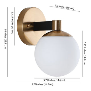 Uolfin Globe Metal/Frosted Glass Modern Contemporary LED Vanity