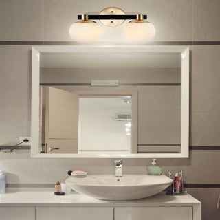 Uolfin Globe Metal/Frosted Glass Modern Contemporary LED Vanity