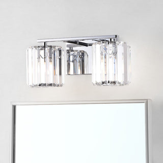 Renee Prism Vintage Metal/Glass Classic Glam LED Vanity Light