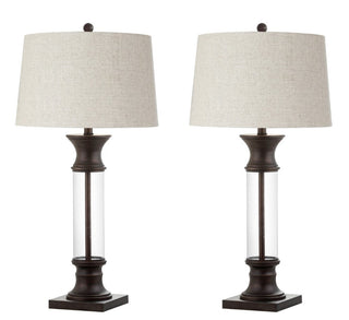 Kate 32" Metal/Glass LED Table Lamp, Set of 2