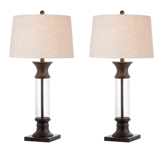 Kate 32" Metal/Glass LED Table Lamp, Set of 2