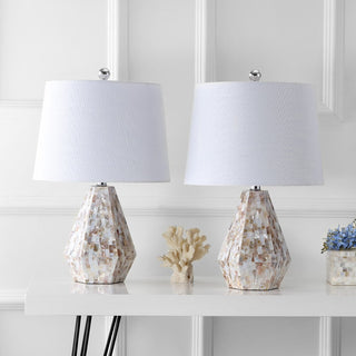 Jake 21" Seashell LED Table Lamp, Set of 2