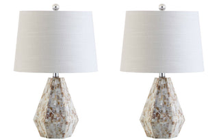 Jake 21" Seashell LED Table Lamp, Set of 2