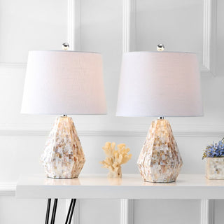 Jake 21" Seashell LED Table Lamp, Set of 2