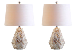 Jake 21" Seashell LED Table Lamp, Set of 2