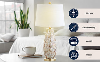 Jaden 28" Seashell LED Table Lamp