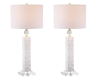 Emma 32" LED Seashell Table Lamp, Set of 2