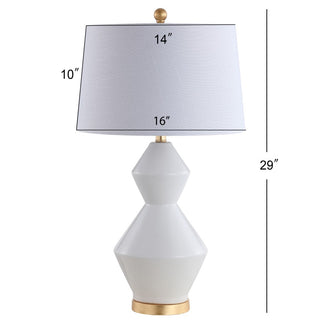 Bankok 29" Geometric Ceramic/Metal LED Table Lamp