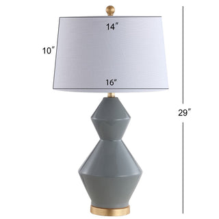 Bankok 29" Geometric Ceramic/Metal LED Table Lamp