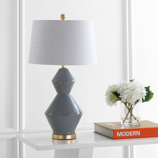 Bankok 29" Geometric Ceramic/Metal LED Table Lamp