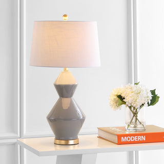 Bankok 29" Geometric Ceramic/Metal LED Table Lamp