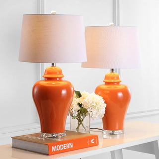 Norway 27" Ceramic Urn LED Table Lamp, Set of 2