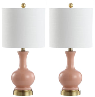 Foxglove 22" Glass/Metal LED Table Lamp, Set of 2