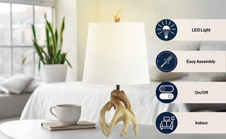 Lupine 19" Antler Resin LED Table Lamp