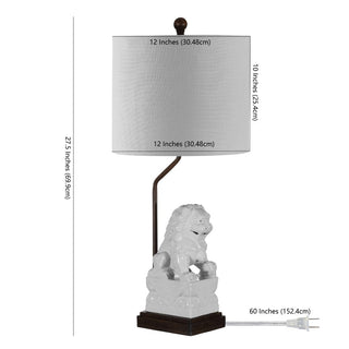 Shirley Lion 27.5" Ceramic Classic Modern LED Table Lamp