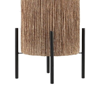 Wall 16.5" Coastal Minimalist Rattan LED Table Lamp