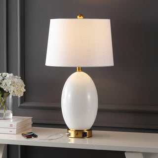 Georgetown Contemporary Style Iron/Glass LED Table Lamp with USB Charging Port