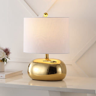 Maxax 20" Mid-Century Glam Ceramic/Iron LED Table Lamp