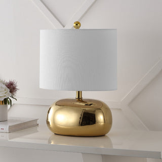 Maxax 20" Mid-Century Glam Ceramic/Iron LED Table Lamp