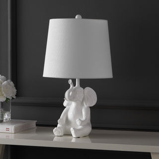 Crestview 21" Modern Shabby Chic Resin/Iron Happy Elephant LED Kids' Table Lamp with Phone Stand