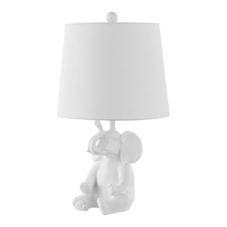 Crestview 21" Modern Shabby Chic Resin/Iron Happy Elephant LED Kids' Table Lamp with Phone Stand