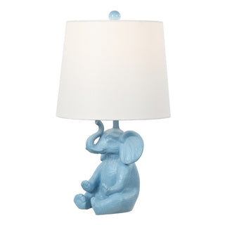 Crestview 21" Modern Shabby Chic Resin/Iron Happy Elephant LED Kids' Table Lamp with Phone Stand