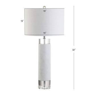 Kate 32" Marble/Crystal LED Table Lamp