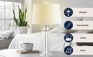 Conor 28.5" Crystal LED Table Lamp