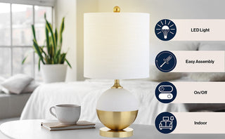 Leon 23.5" Ceramic/Metal LED Table Lamp