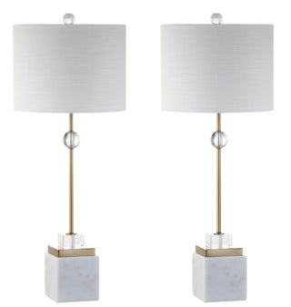 Andrea 30" Marble/Crystal LED Table Lamp, Set of 2