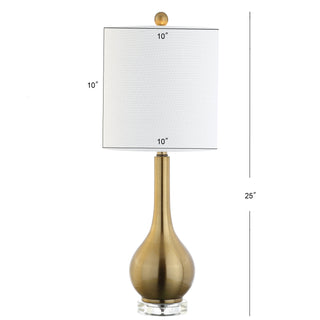 Shelby 25" Metal/Crystal Teardrop LED Table Lamp