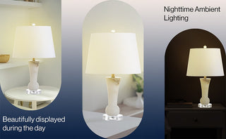 Kelsey 23" Alabaster LED Table Lamp