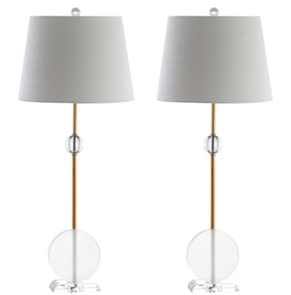 Ricardo 34" Crystal/Metal LED Table Lamp, Set of 2