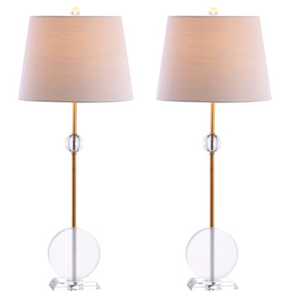 Ricardo 34" Crystal/Metal LED Table Lamp, Set of 2