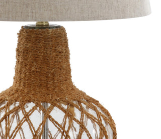 Avery 28.5" Glass /Rope LED Table Lamp