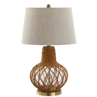 Avery 28.5" Glass /Rope LED Table Lamp