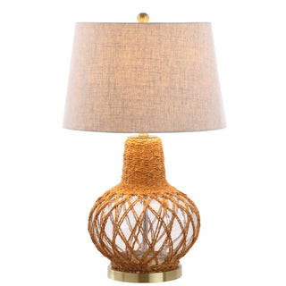 Avery 28.5" Glass /Rope LED Table Lamp