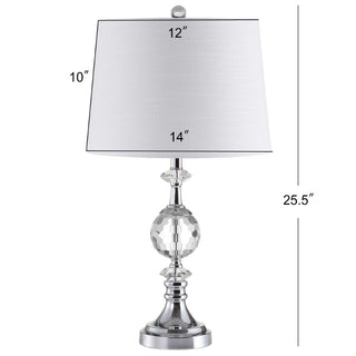 Paris 25.5" LED Crystal/Metal Table Lamp