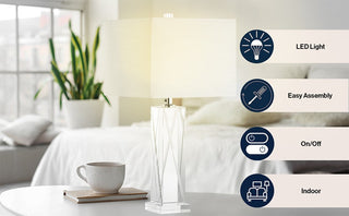 Emilio 26.5" Crystal LED Table Lamp