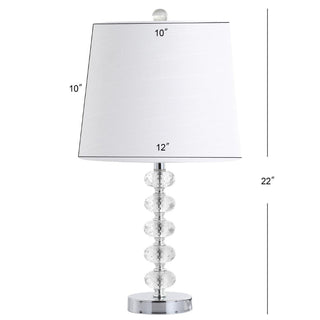 Fox 22" Glass/Metal LED Table Lamp, Set of 2