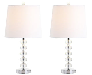 Fox 22" Glass/Metal LED Table Lamp, Set of 2