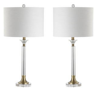 Tenley 28" Crystal/Metal LED Table Lamp, Set of 2